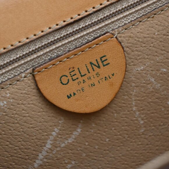 CELINE Logo Macadam Pattern Hand Bag PVC Leather Brown GHW Italy 67EF790 - Picture 16 of 16